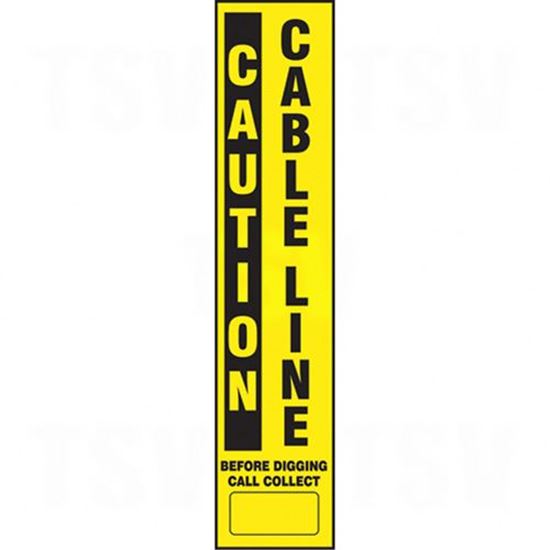 Image sur Décalcomanies pour piquet flexible de marquage - Caution Cable Line