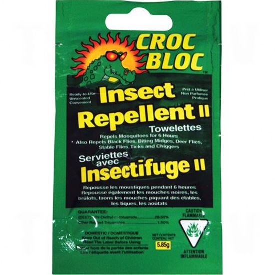 Image sur Serviettes a/insectifuge Croc Bloc(MC), protection 6 heures