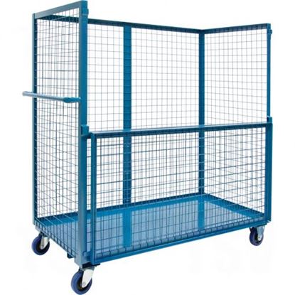 Image de Chariot grillagé pour transport 24¨ x 60¨ Avec écran rabattable
