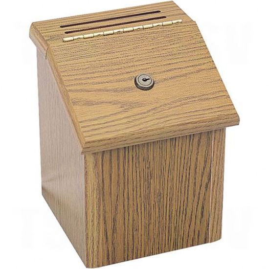 Image sur Boîte à suggestions verrouillable en bois