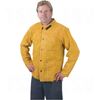 Image de Veste de cuir brun doré