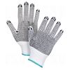Image de Gants en poly/coton blanc & à pois
