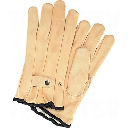 Image de Gants de cordeur en cuir de vache doublés de coton molletonné