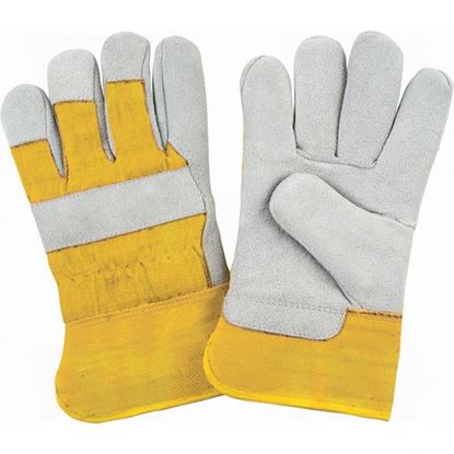 Image de Gants d'ajusteur en cuir de vache refendu doublés de mousse molletonnée