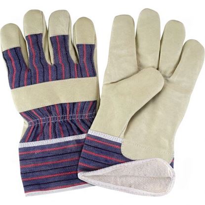 Image de Gants d'ajusteur en cuir fleur de porc doublés de coton molletonné