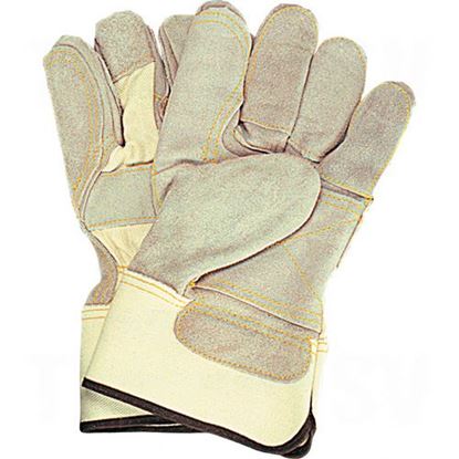 Image de Gants d'ajusteur en cuir de vache refendu de qualité standard à paume double