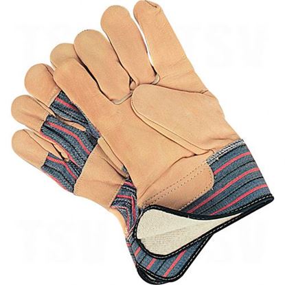 Image de Gants d'ajusteur en cuir fleur de vache doublés de coton molletonné