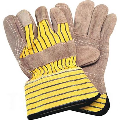 Image de Gants d'ajusteur en cuir de vache refendu de qualité standard à paume double