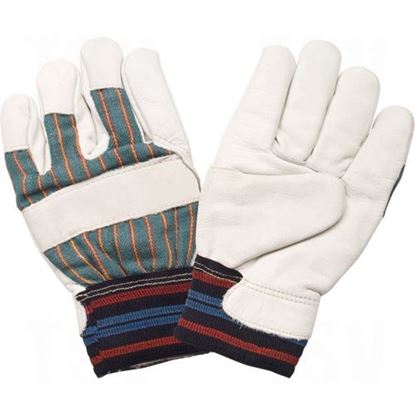 Image de Gants en cuir fleur de vache doublés de coton molletonné