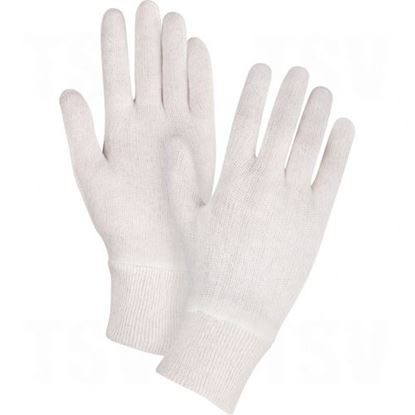 Image de Gants d'inspection en poly/coton à poignet en tricot