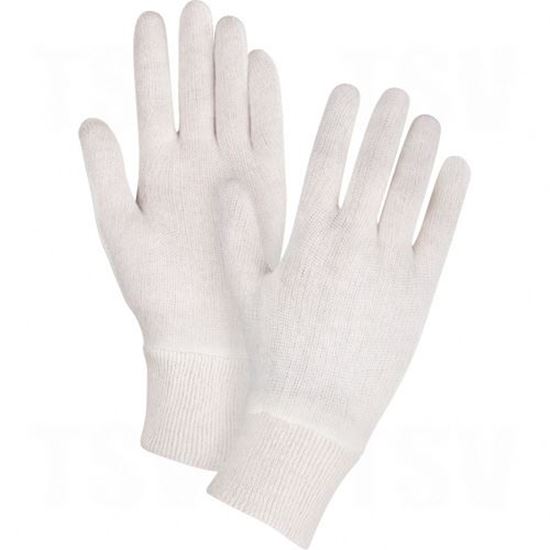 Image sur Gants d'inspection en poly/coton à poignet en tricot