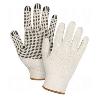 Image de Gants en poly/coton naturel à pois