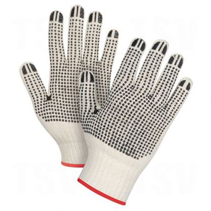 Image de Gants en poly/coton naturel à pois