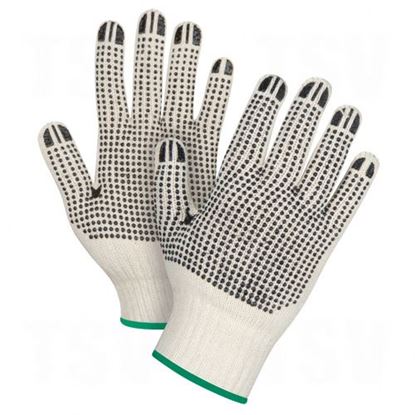 Image de Gants en poly/coton naturel à pois