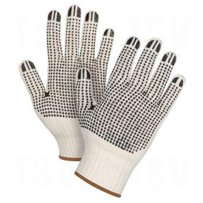 Image de Gants en poly/coton naturel à pois