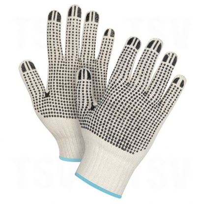 Image de Gants en poly/coton naturel à pois