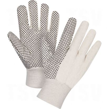 Image de Gants en toile de coton à pois sur la paume