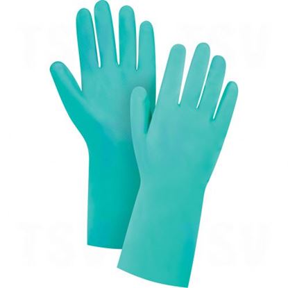 Image de Gants en nitrile vert avec doublure de coton