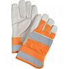 Image de Gants d'ajusteur haute visibilité en cuir fleur de vache de première qualité