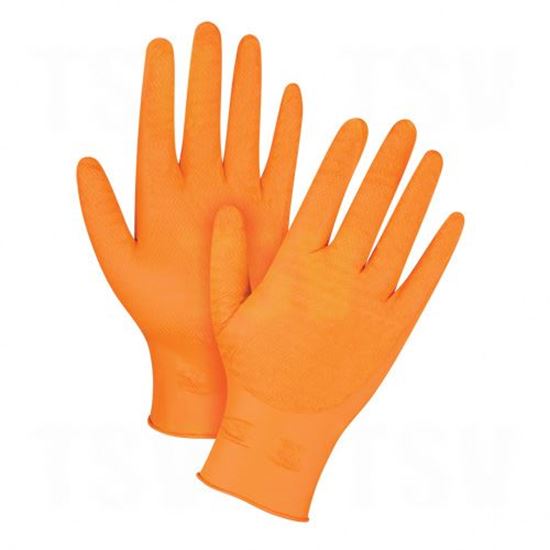 Image sur Gants en nitrile orange lourd Ultra Gripper