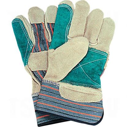 Image de Gants d'ajusteur en cuir de vache refendu de qualité standard à paume double