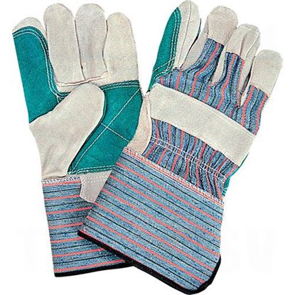 Image de Gants d'ajusteur en cuir de vache refendu de qualité standard à paume double