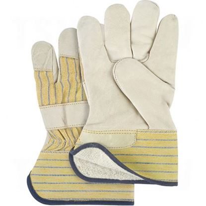 Image de Gants d'ajusteur en cuir fleur de vache doublés de coton molletonné