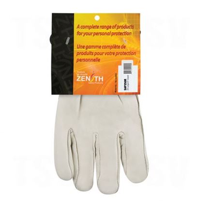 Image de Gants de conducteur en cuir fleur de vache doublés de coton molletonné