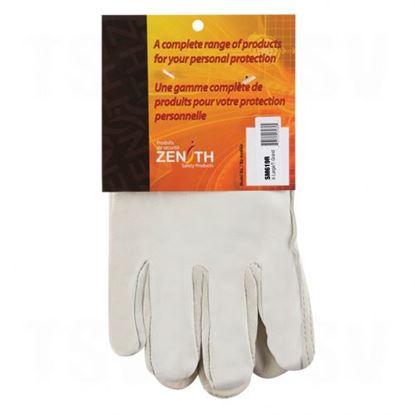 Image de Gants de conducteur en cuir fleur de vache doublés de coton molletonné