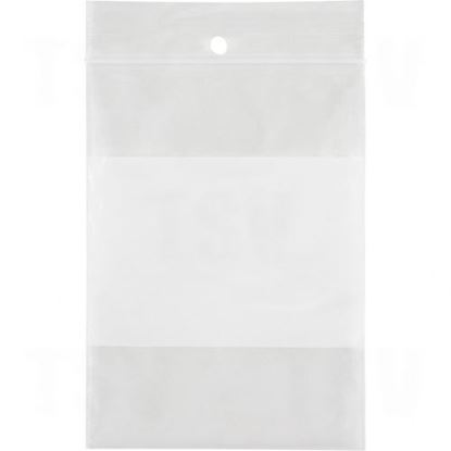 Image de Sacs en poly refermables avec étiquette blanche