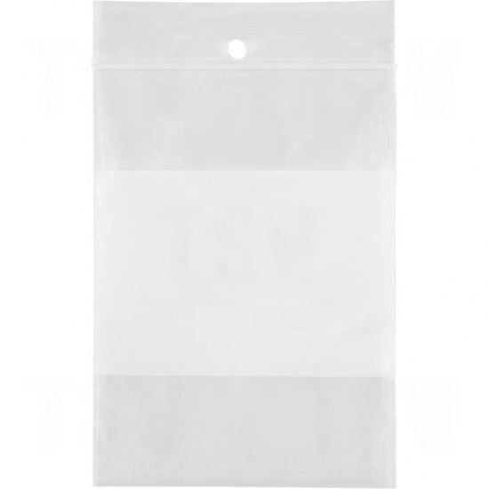 Image sur Sacs en poly refermables avec étiquette blanche