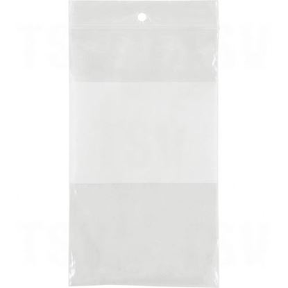 Image de Sacs en poly refermables avec étiquette blanche