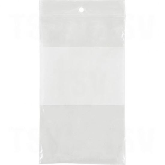 Image sur Sacs en poly refermables avec étiquette blanche