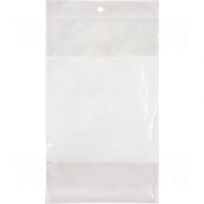 Image de Sacs en poly refermables avec étiquette blanche