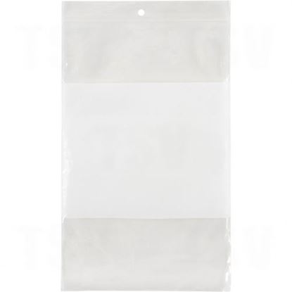Image de Sacs en poly refermables avec étiquette blanche