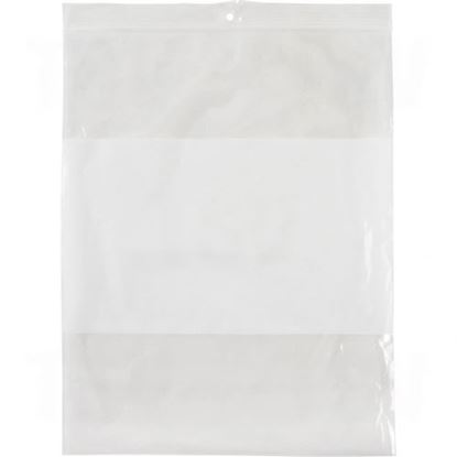 Image de Sacs en poly refermables avec étiquette blanche